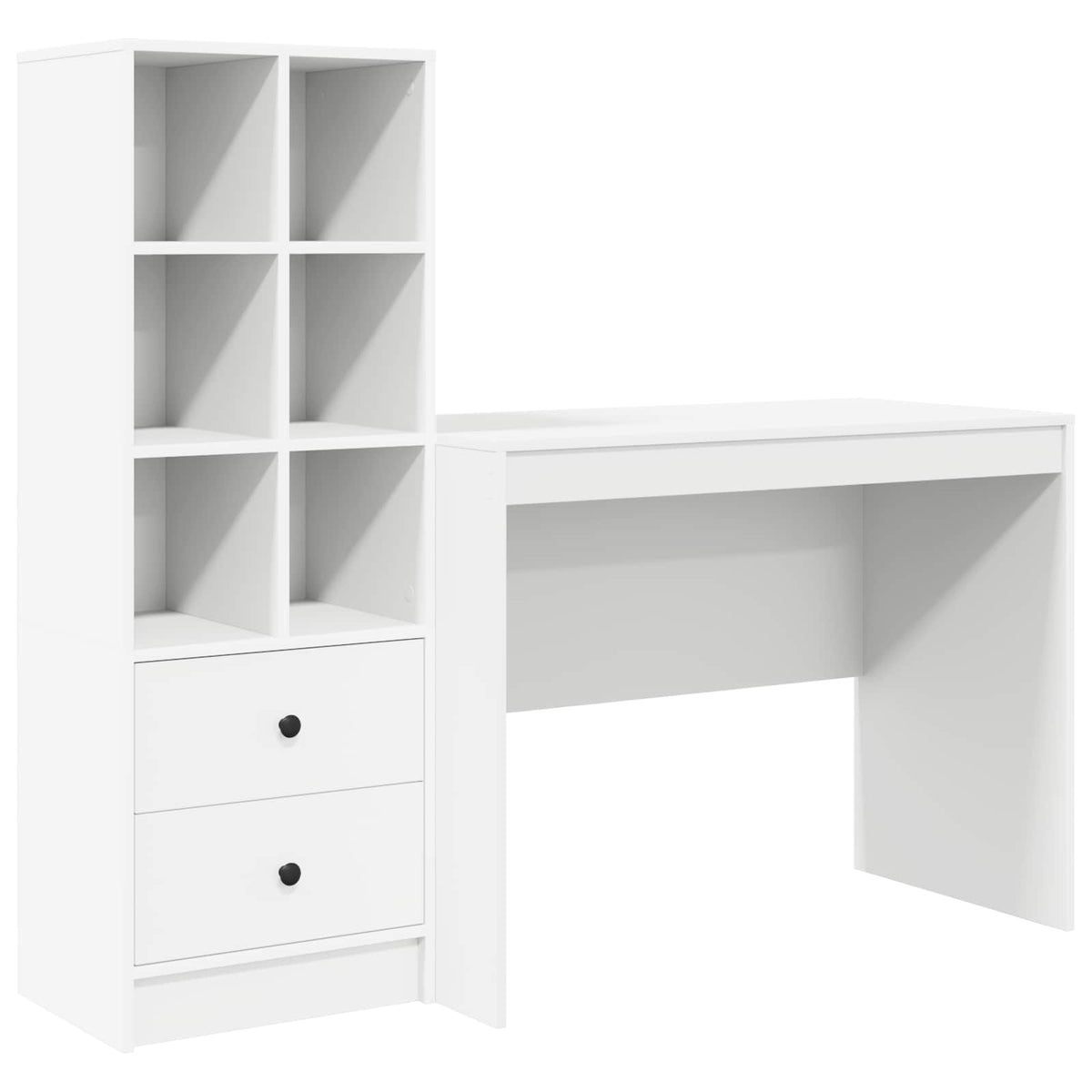 Stol s ladicama 2 pcs Bijelo