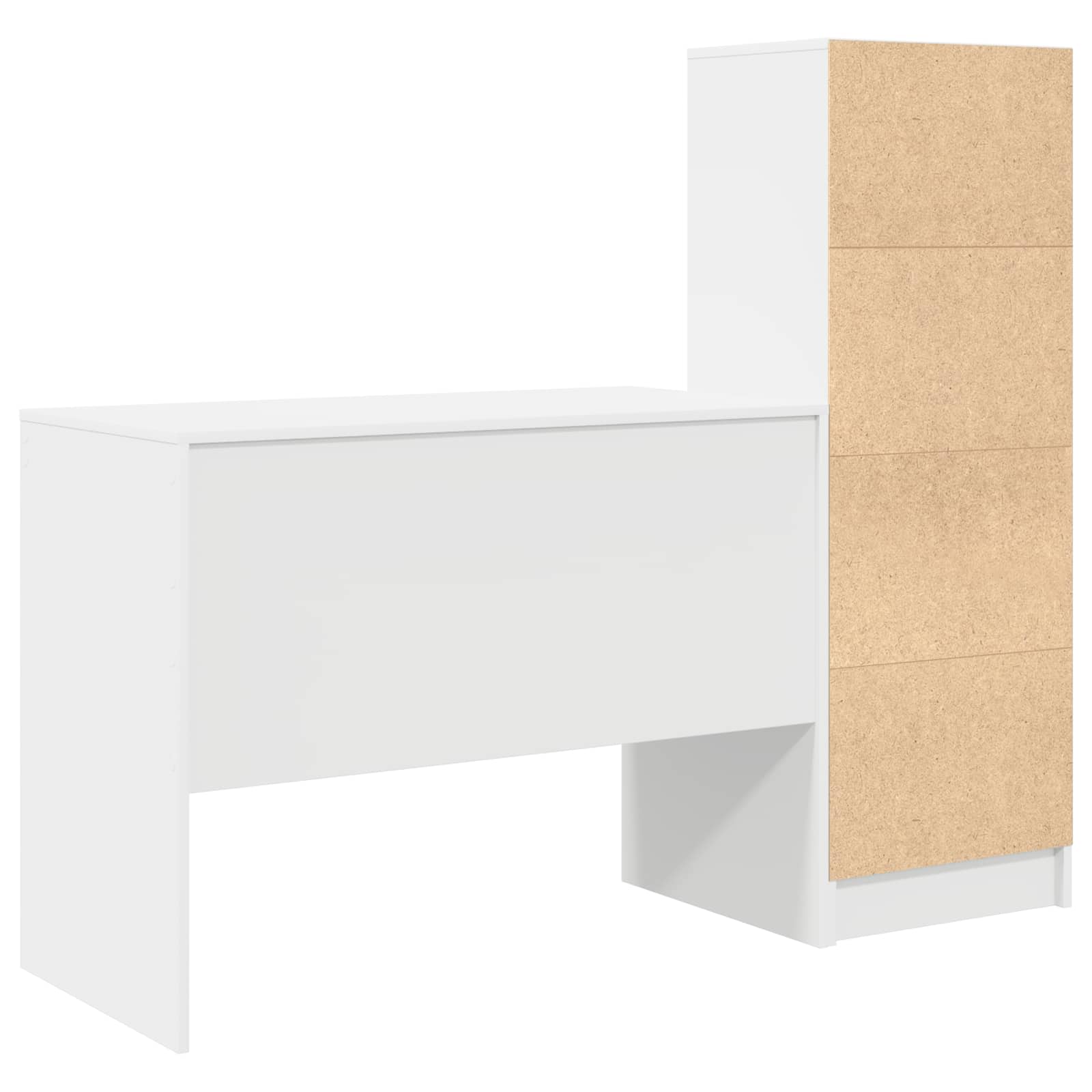 Stol s ladicama 2 pcs Bijelo