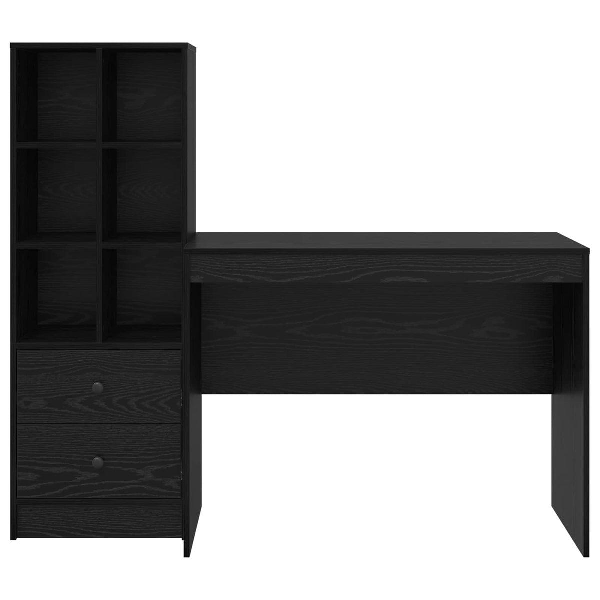 Stol s ladicama 2 pcs Crni hrast
