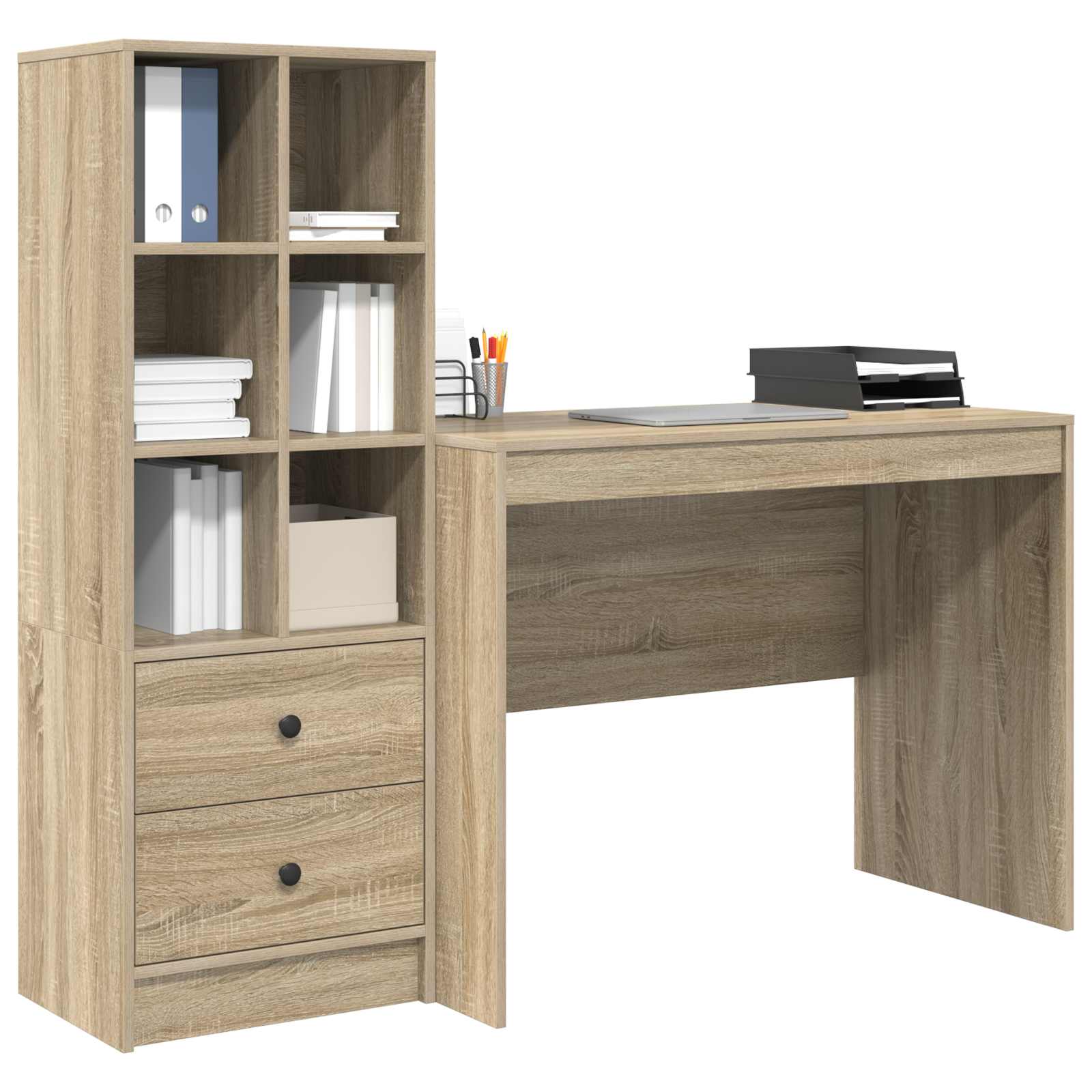 Stol s ladicama 2 pcs Sonoma hrast