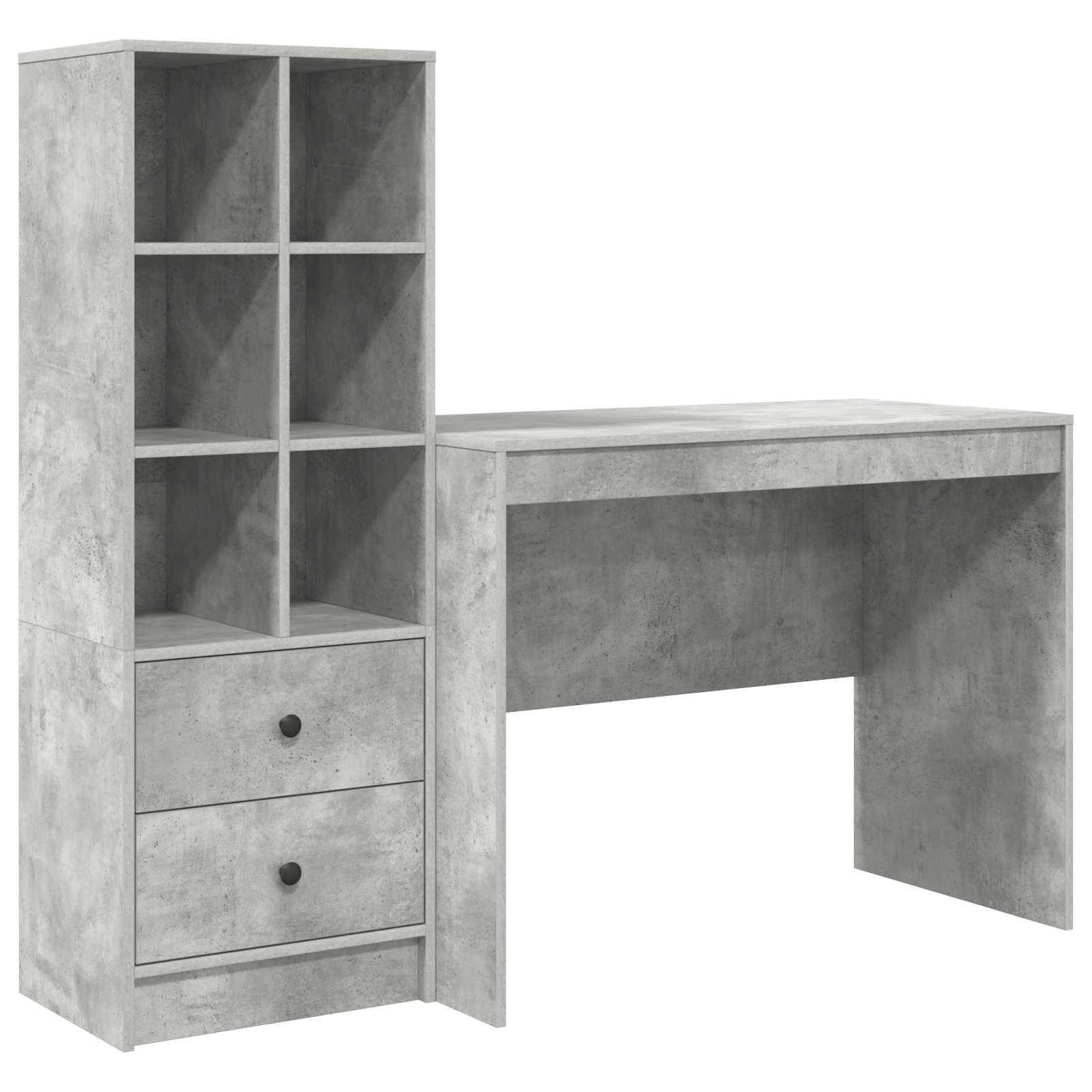 Stol s ladicama 2 pcs Betonski sivi