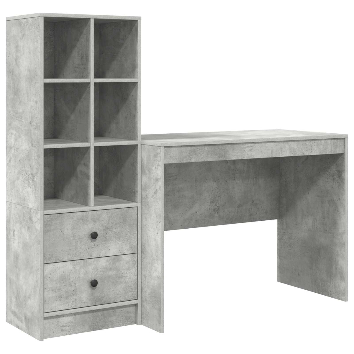 Stol s ladicama 2 pcs Betonski sivi