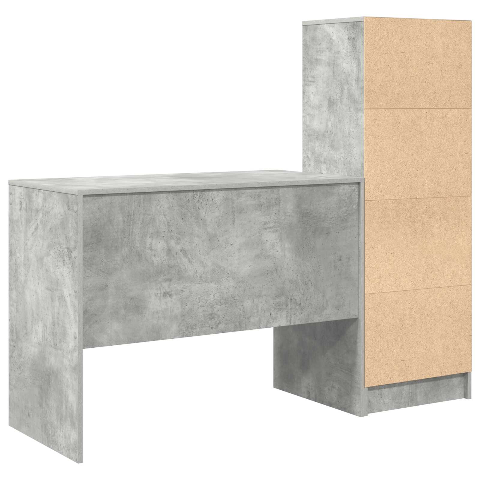 Stol s ladicama 2 pcs Betonski sivi