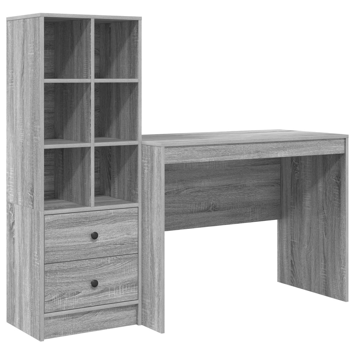 Stol s ladicama 2 pcs Siva Sonoma