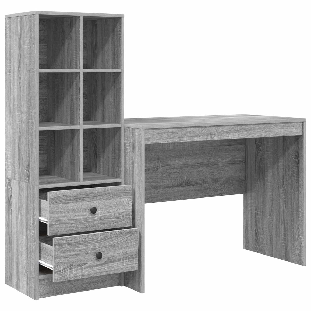 Stol s ladicama 2 pcs Siva Sonoma