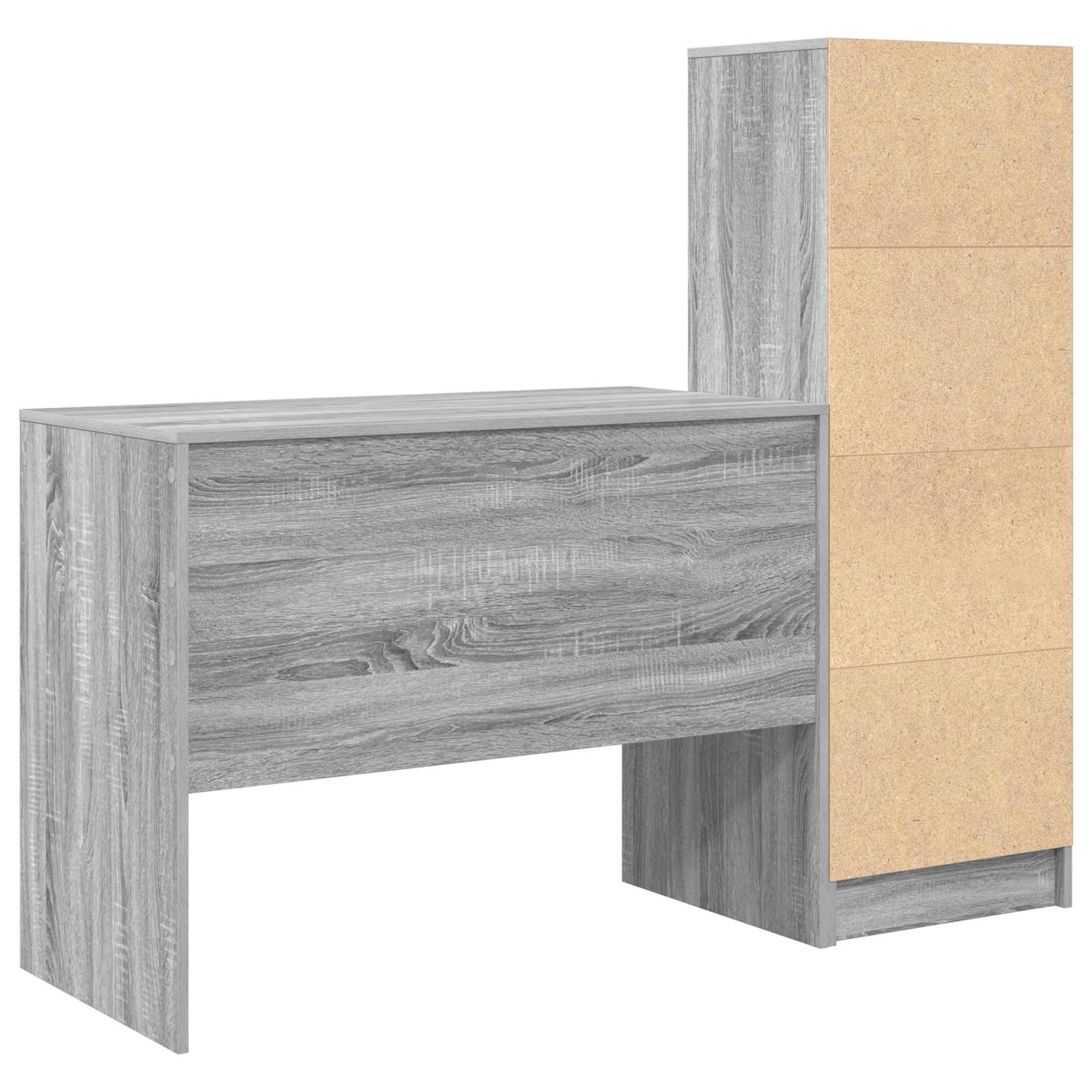 Stol s ladicama 2 pcs Siva Sonoma