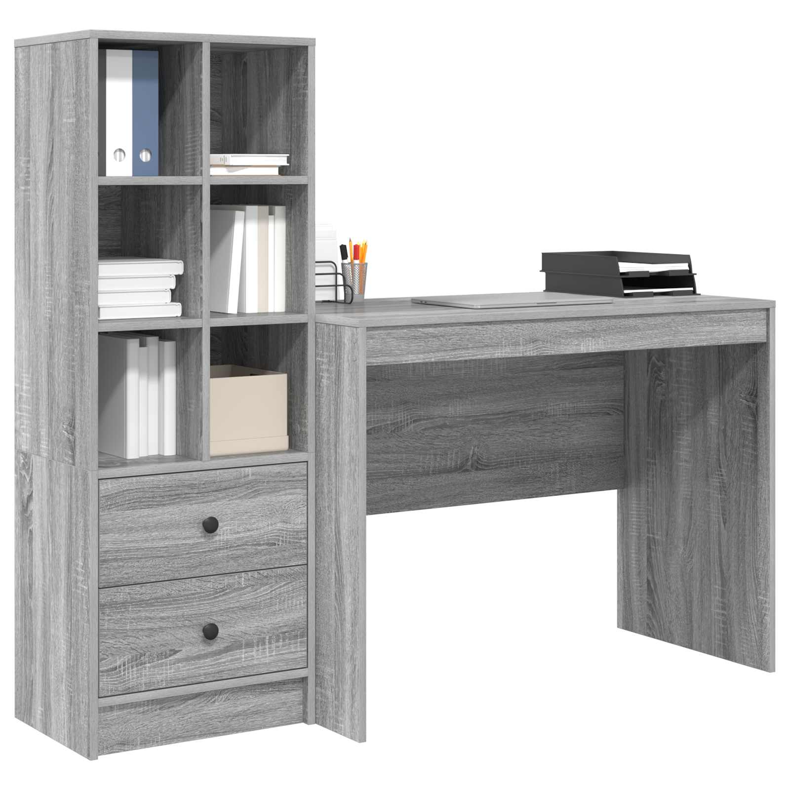 Stol s ladicama 2 pcs Siva Sonoma
