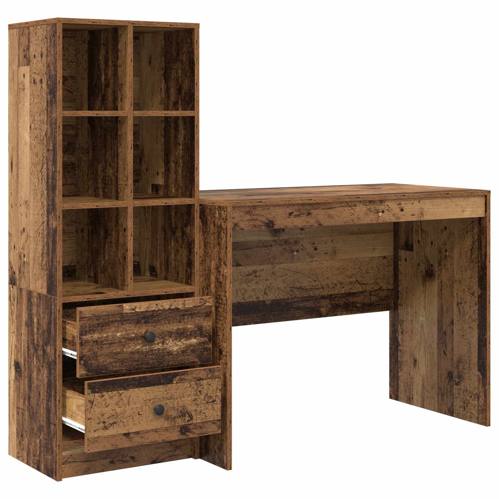 Stol s ladicama 2 pcs Staro drvo
