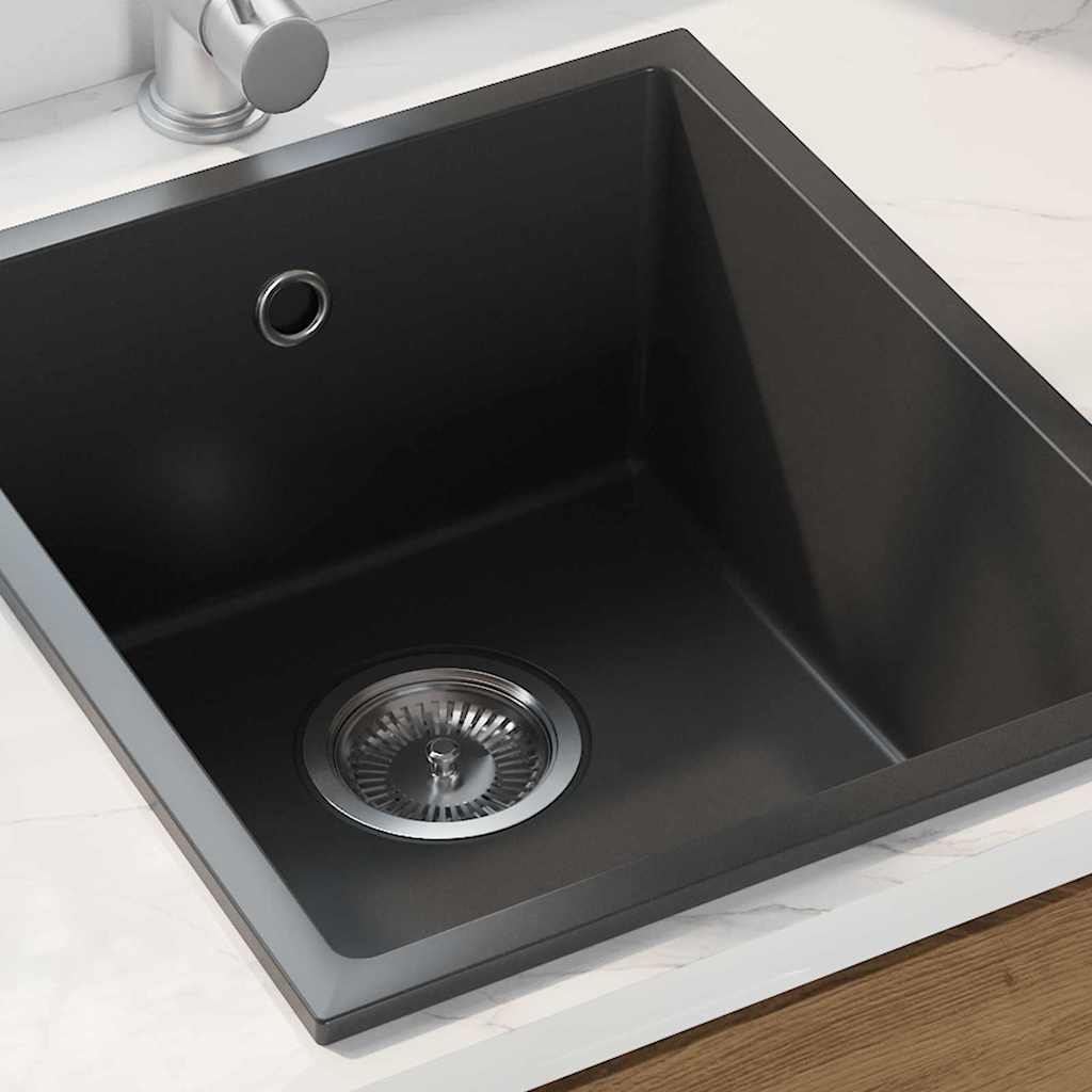 Kuhinjski umivaonik Crna 38 x 44 x 20 cm Granit