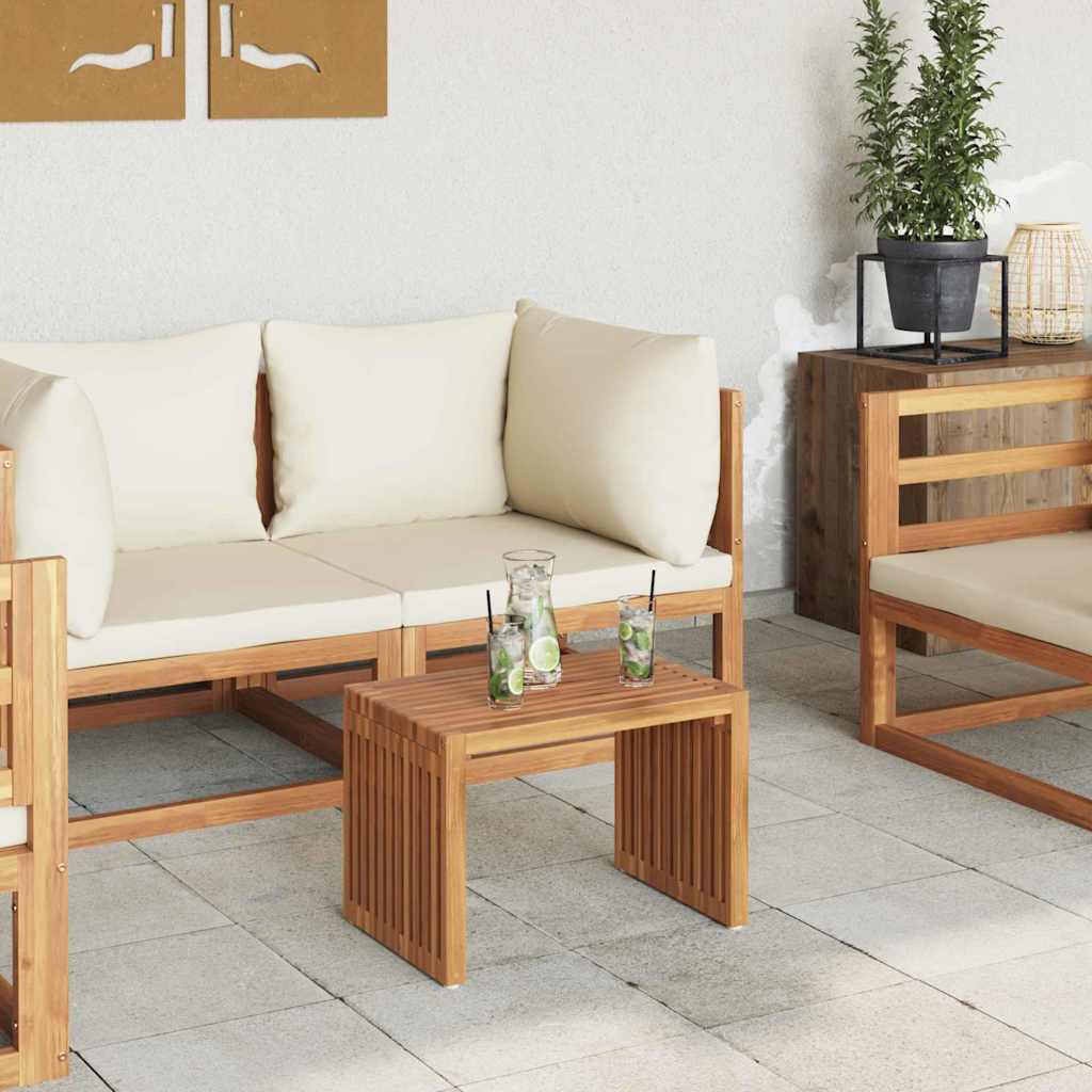 Vrtni bočni stol Smeđa 50 x 32,5 x 35 cm Čvrsto teak drvo