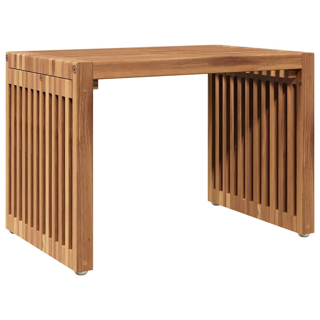 Vrtni bočni stol Smeđa 50 x 32,5 x 35 cm Čvrsto teak drvo