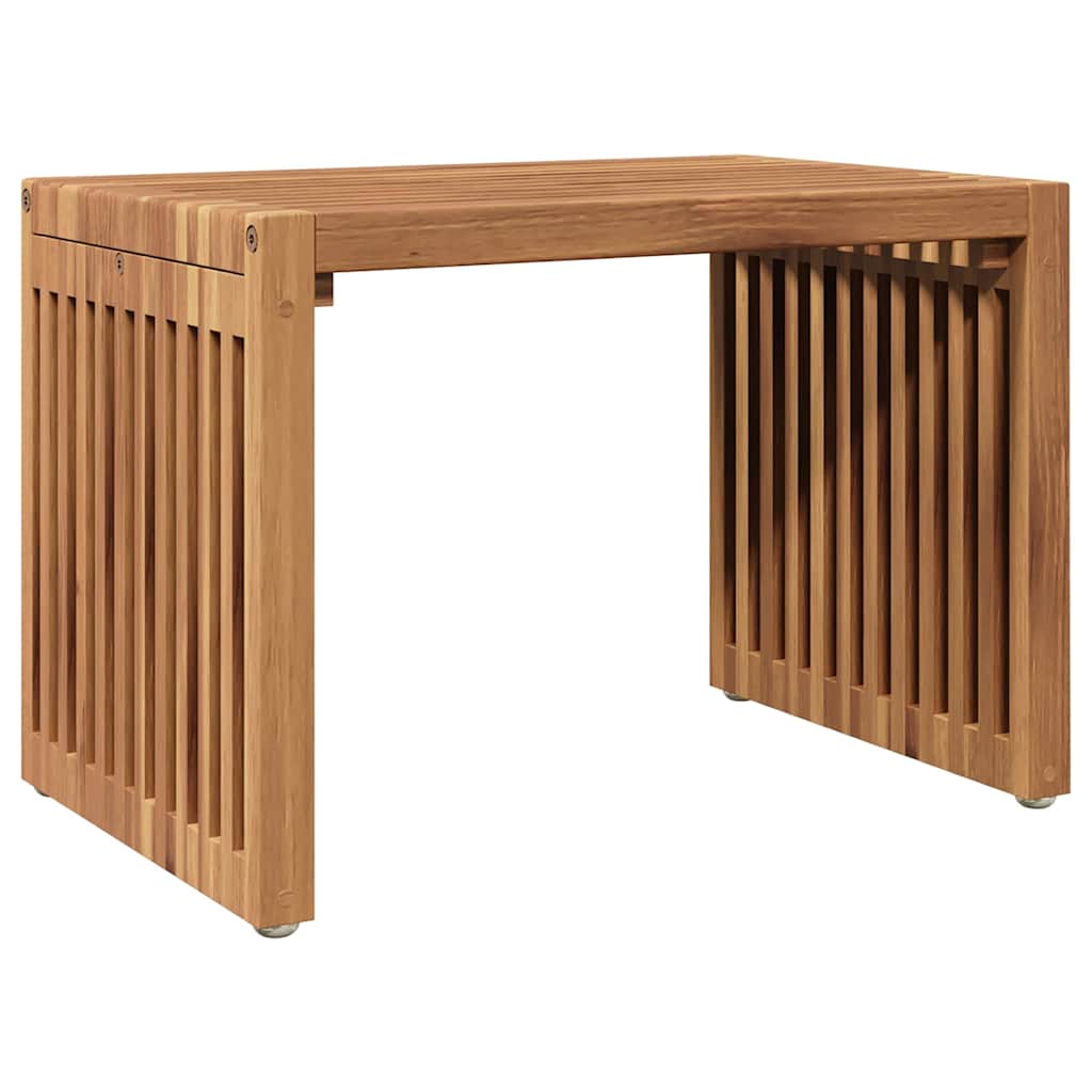 Vrtni bočni stol Smeđa 50 x 32,5 x 35 cm Čvrsto teak drvo