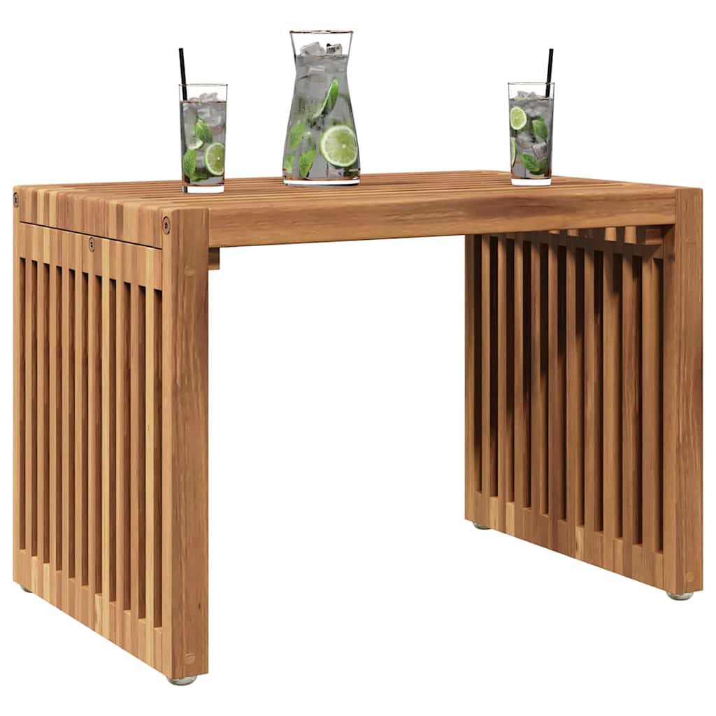 Vrtni bočni stol Smeđa 50 x 32,5 x 35 cm Čvrsto teak drvo