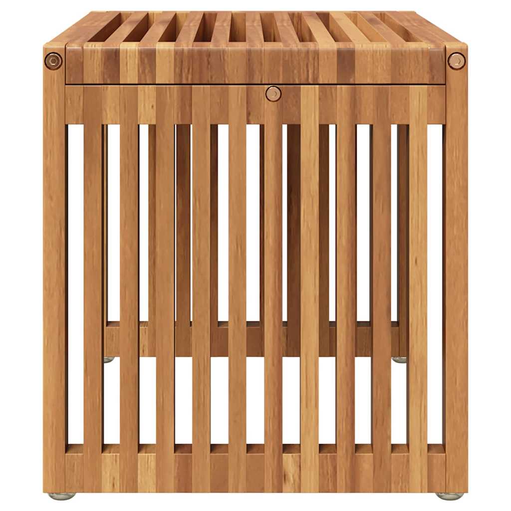 Vrtni bočni stol Smeđa 50 x 32,5 x 35 cm Čvrsto teak drvo