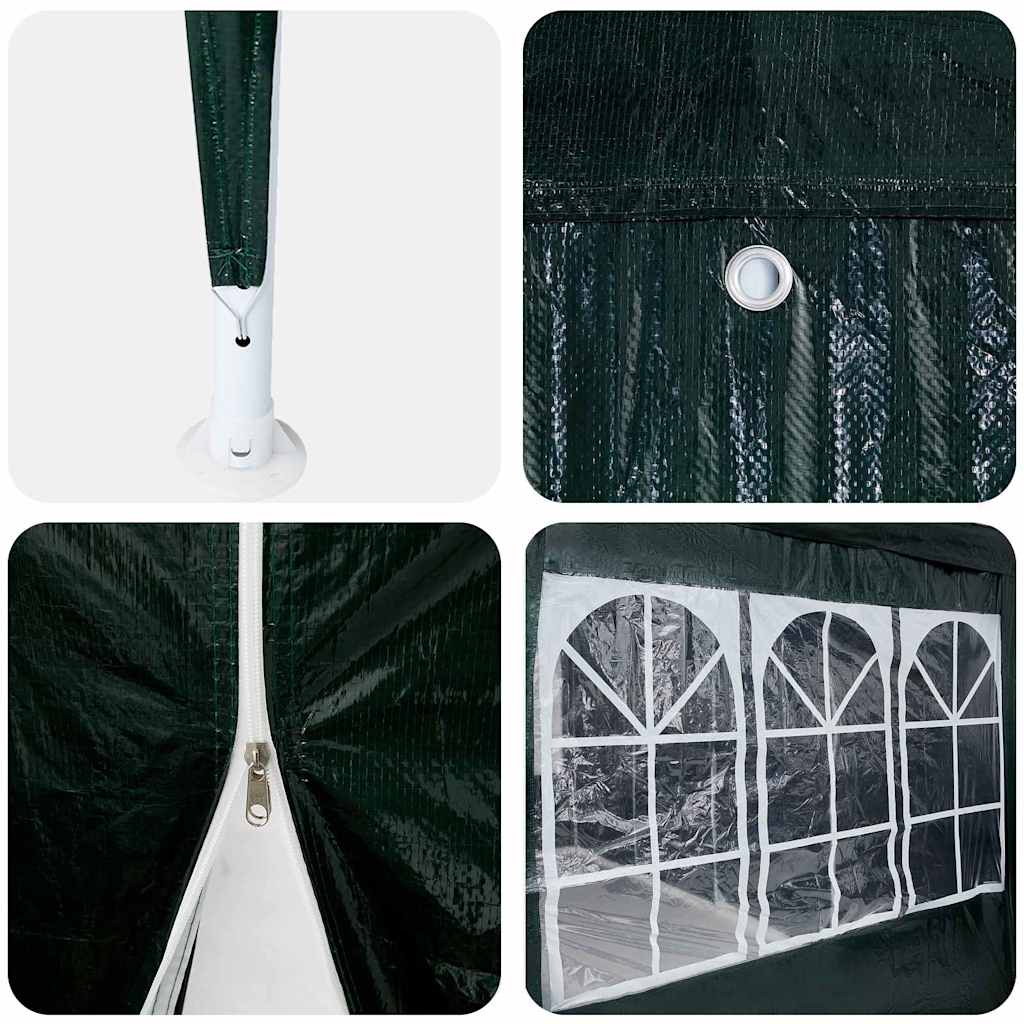 Šator za zabave Zelena 400 x 400 x 266 cm Polietilen