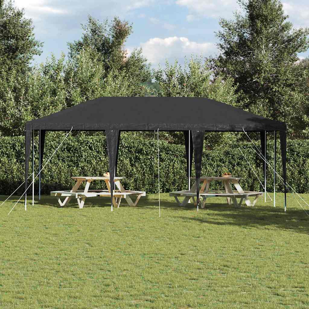 Šator za zabave Antracit 600 x 400 x 266 cm Polietilen i čelik