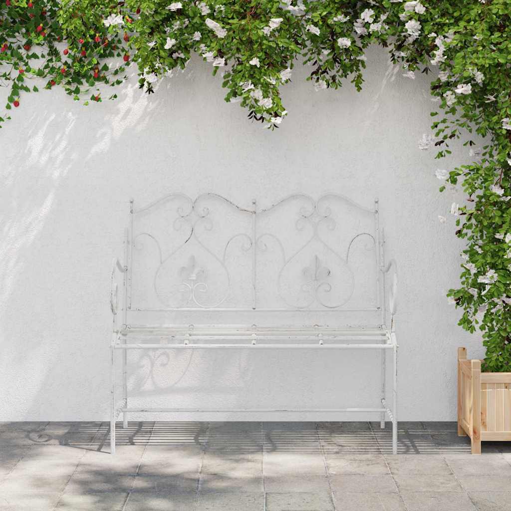 Vrtna klupa Antič White 104 x 54 x 93 cm Čelik