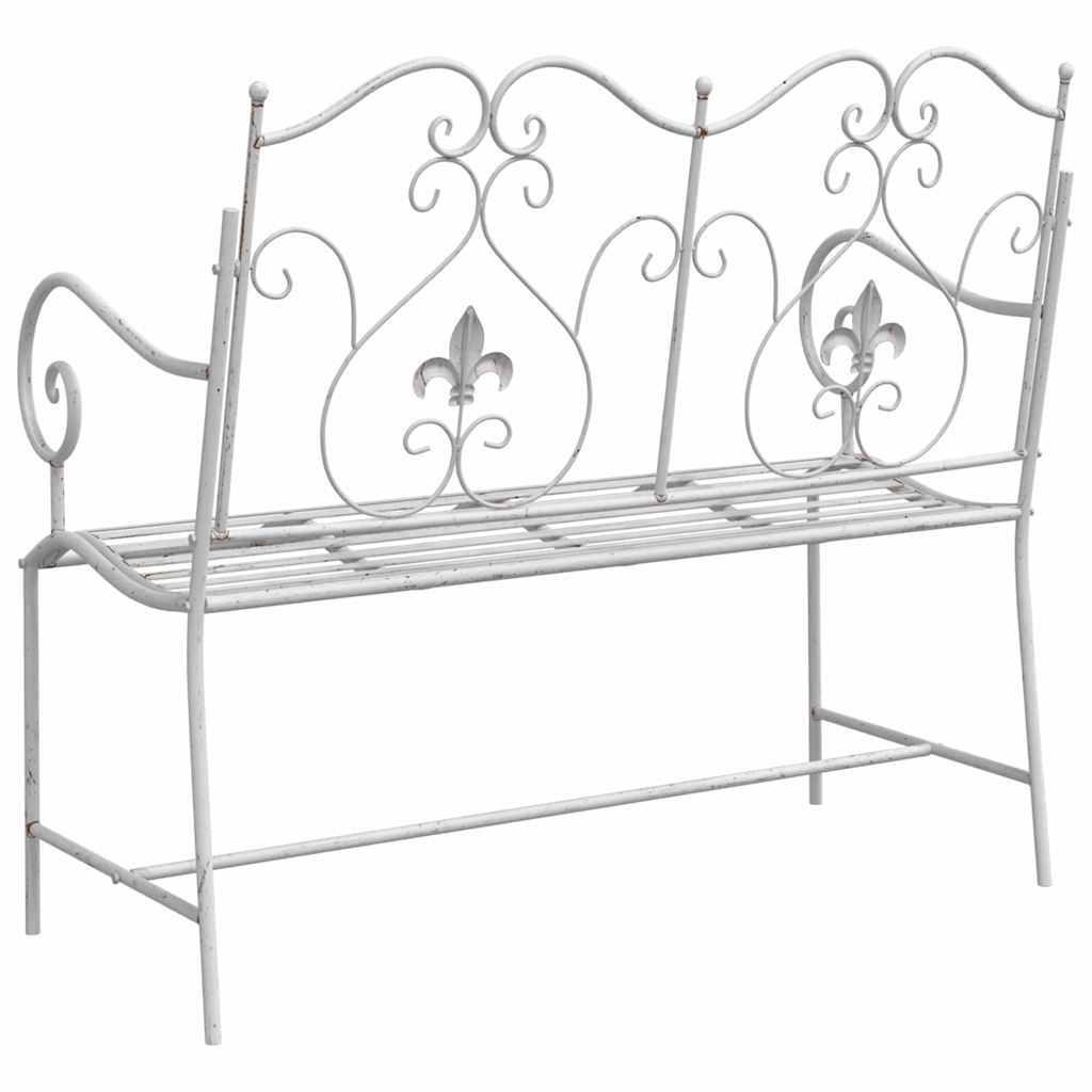 Vrtna klupa Antič White 104 x 54 x 93 cm Čelik