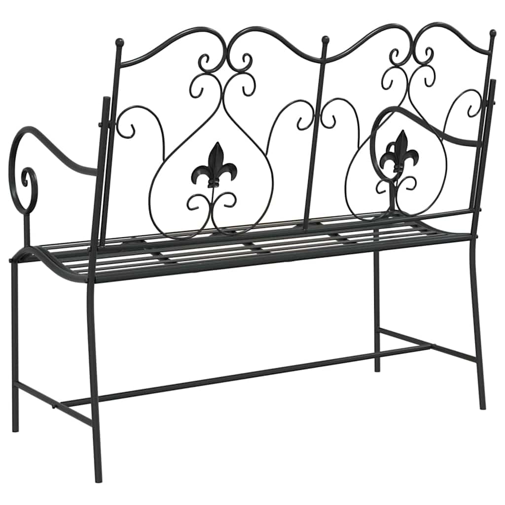 Vrtna klupa Crna 104 x 54 x 93 cm Čelik
