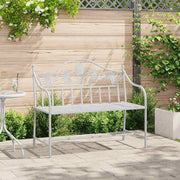 Vrtna klupa Antič White 104 x 52,5 x 89 cm Čelik