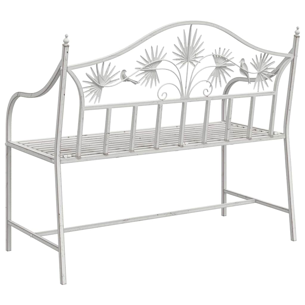 Vrtna klupa Antič White 104 x 52,5 x 89 cm Čelik