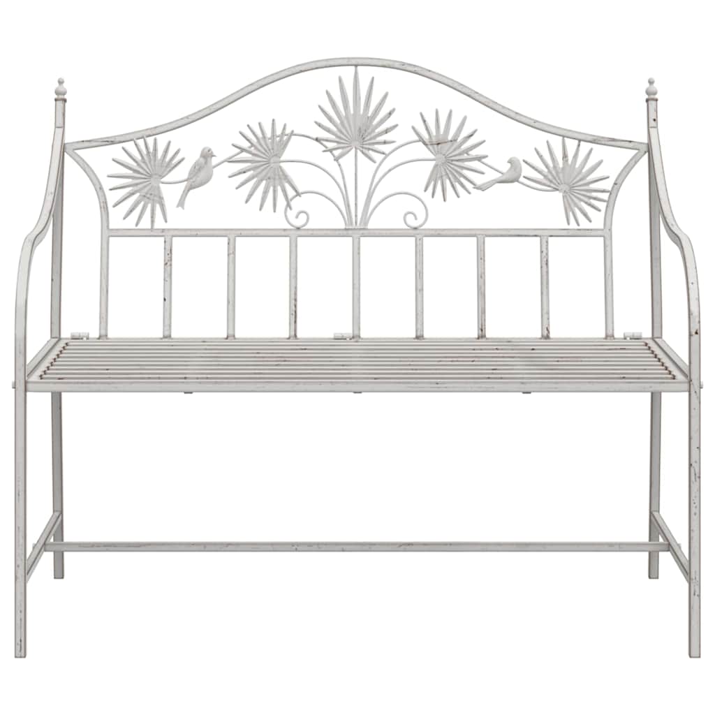 Vrtna klupa Antič White 104 x 52,5 x 89 cm Čelik