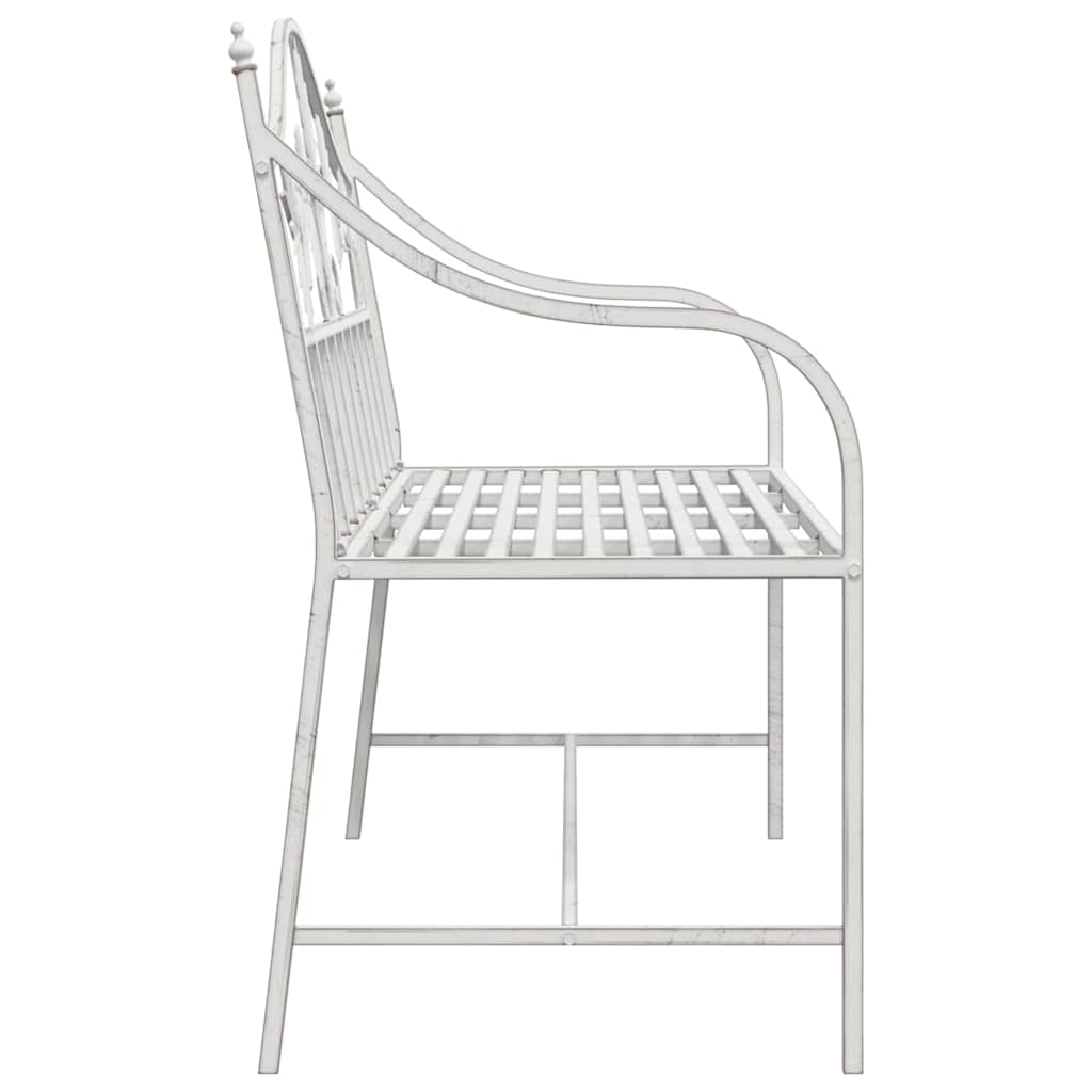Vrtna klupa Antič White 104 x 52,5 x 89 cm Čelik