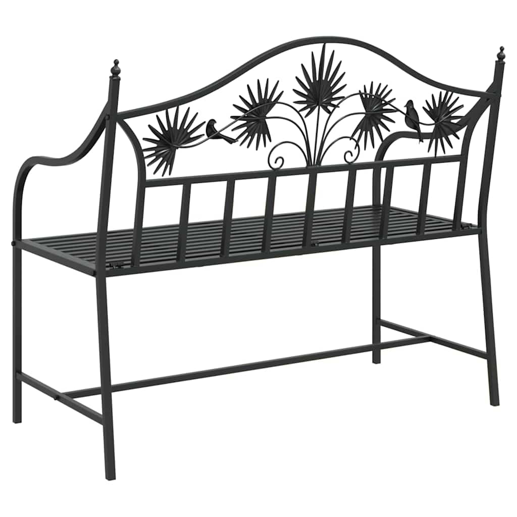Vrtna klupa Crna 104 x 52,5 x 89 cm Čelik