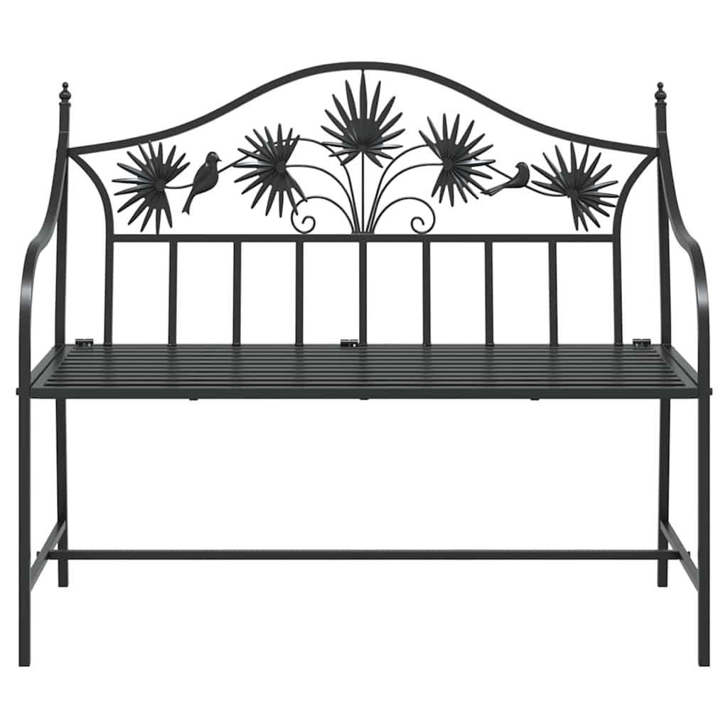 Vrtna klupa Crna 104 x 52,5 x 89 cm Čelik