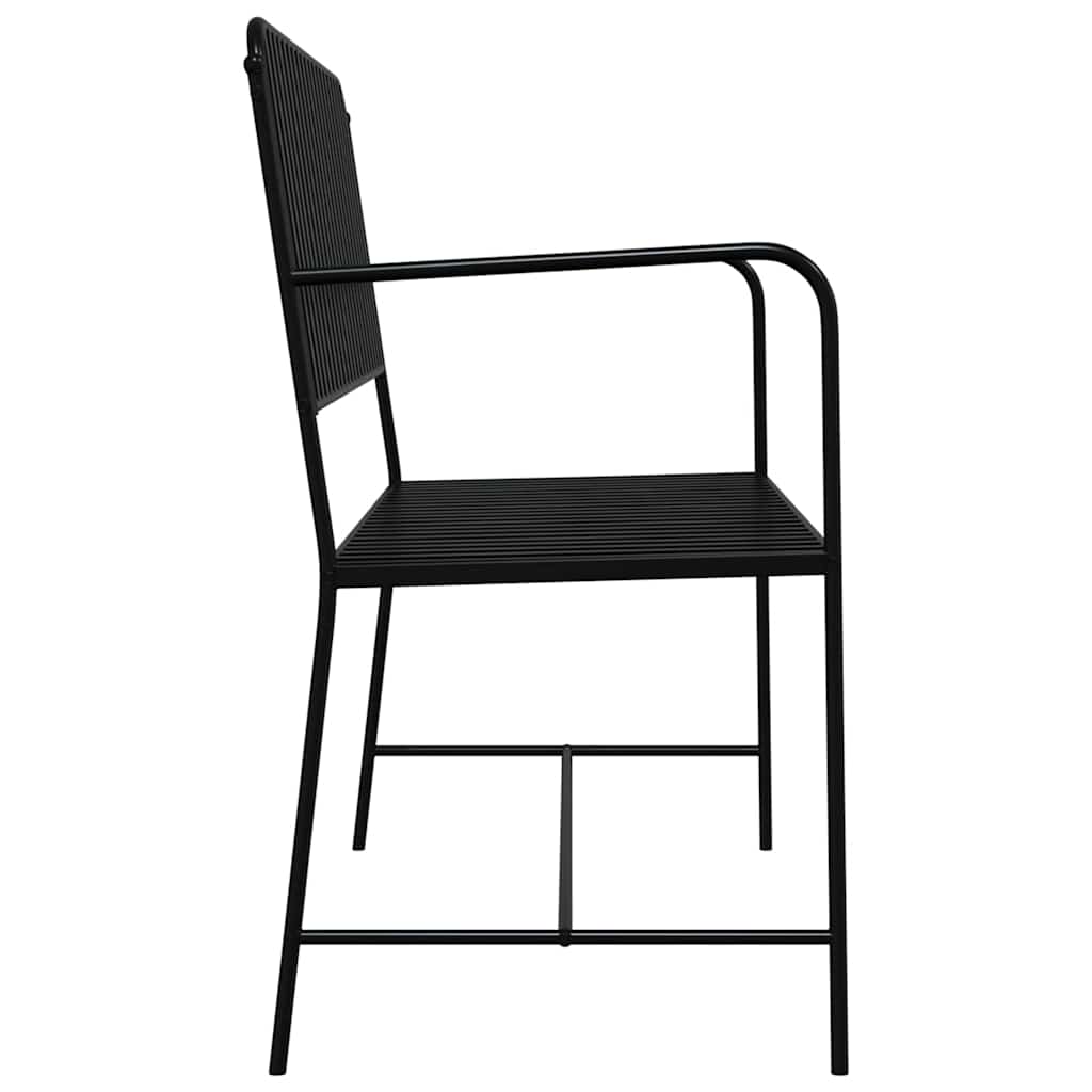 Vrtna klupa Crna 103,5 x 51,5 x 90 cm Čelik