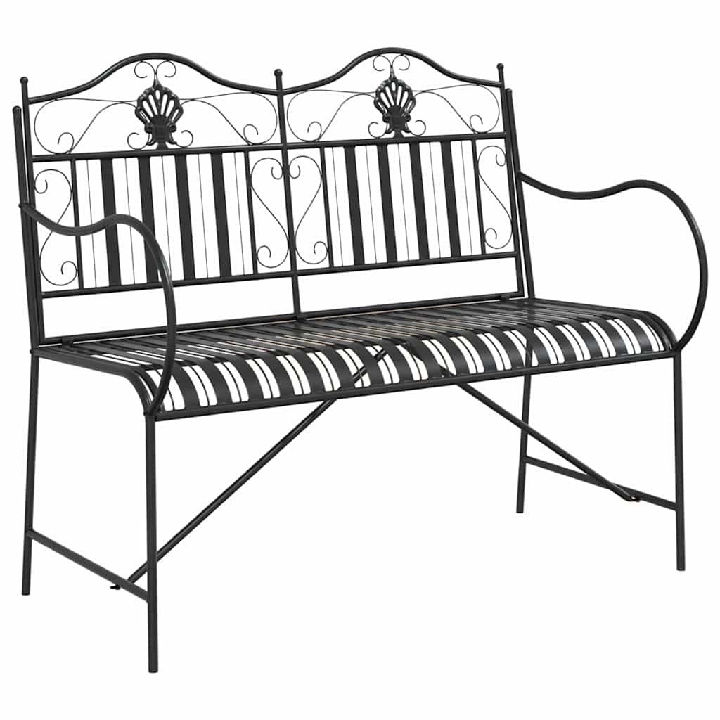 Vrtna klupa Crna 103,5 x 59 x 89 cm Čelik