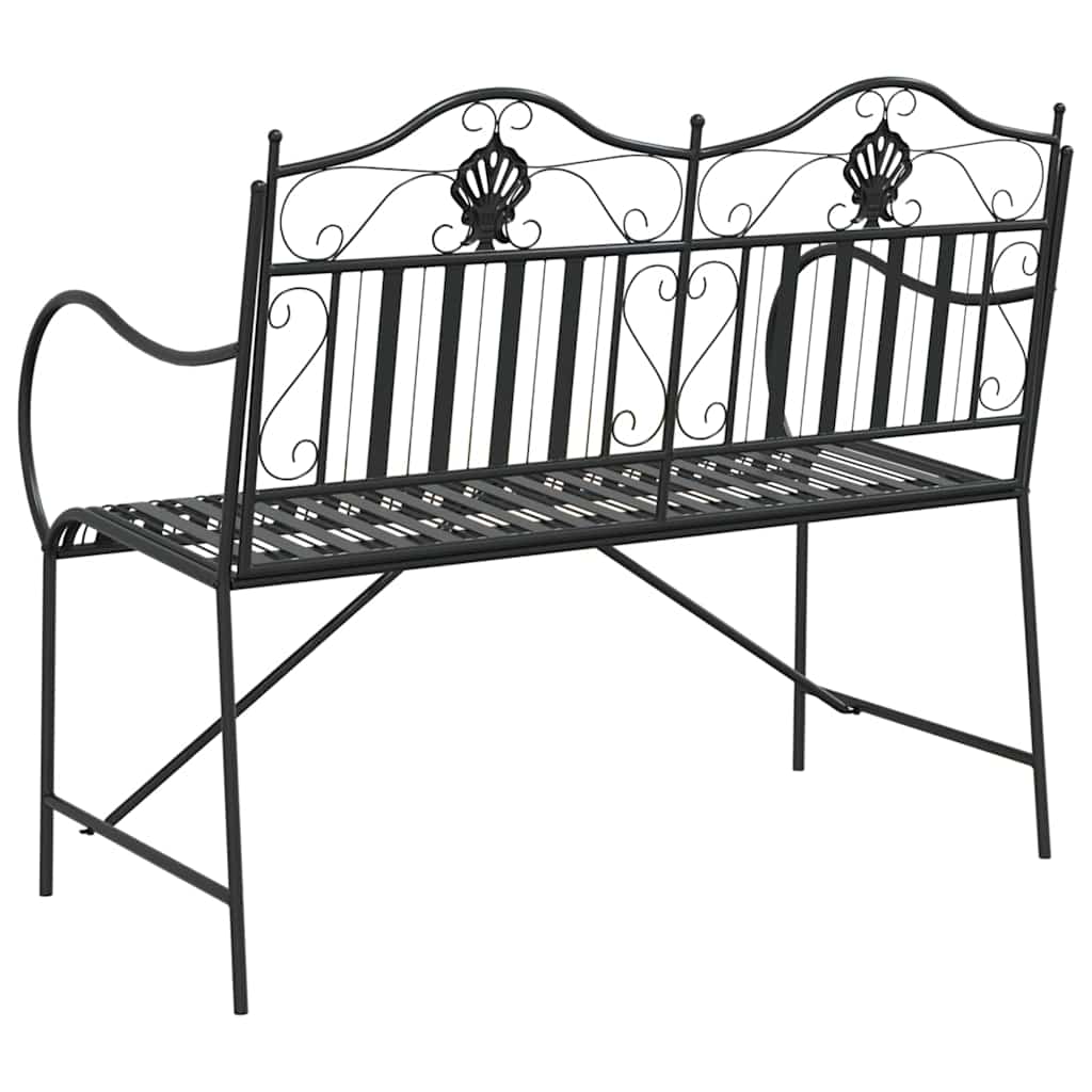 Vrtna klupa Crna 103,5 x 59 x 89 cm Čelik