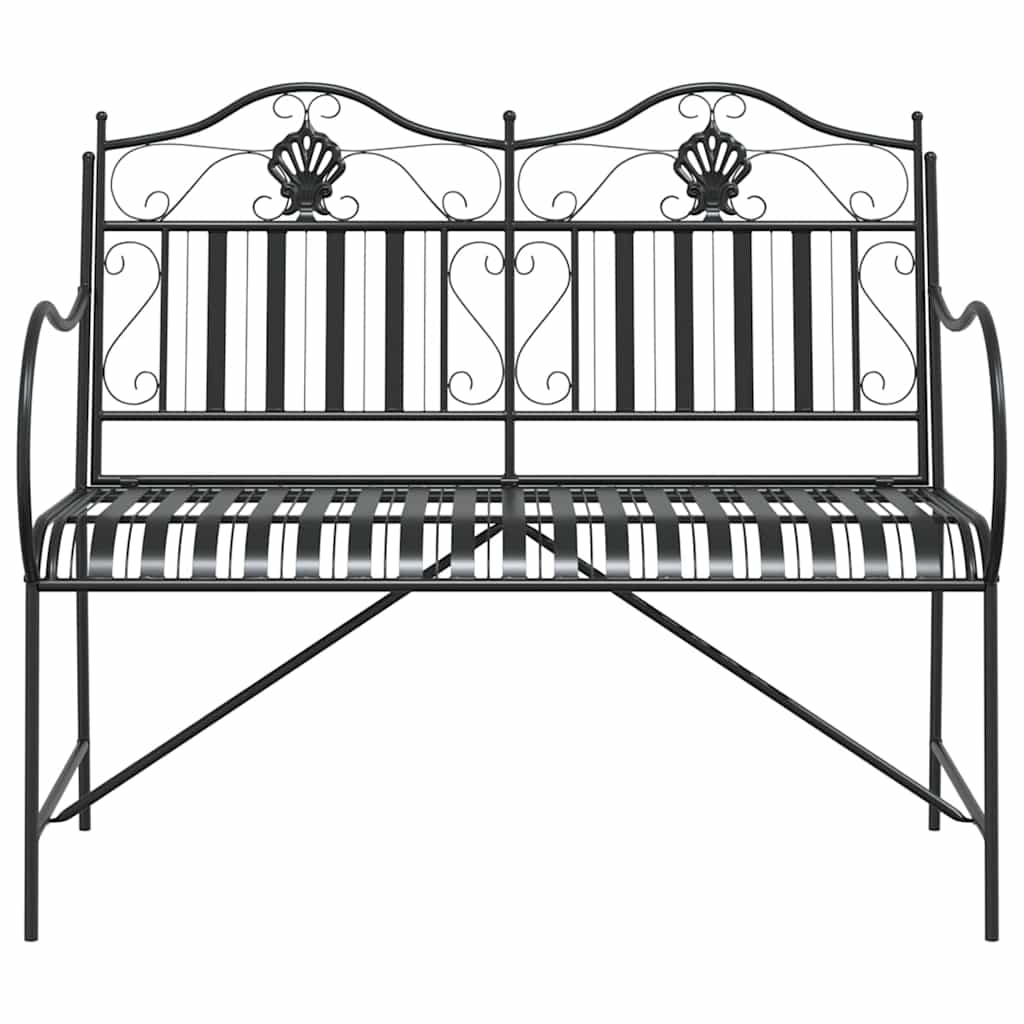 Vrtna klupa Crna 103,5 x 59 x 89 cm Čelik