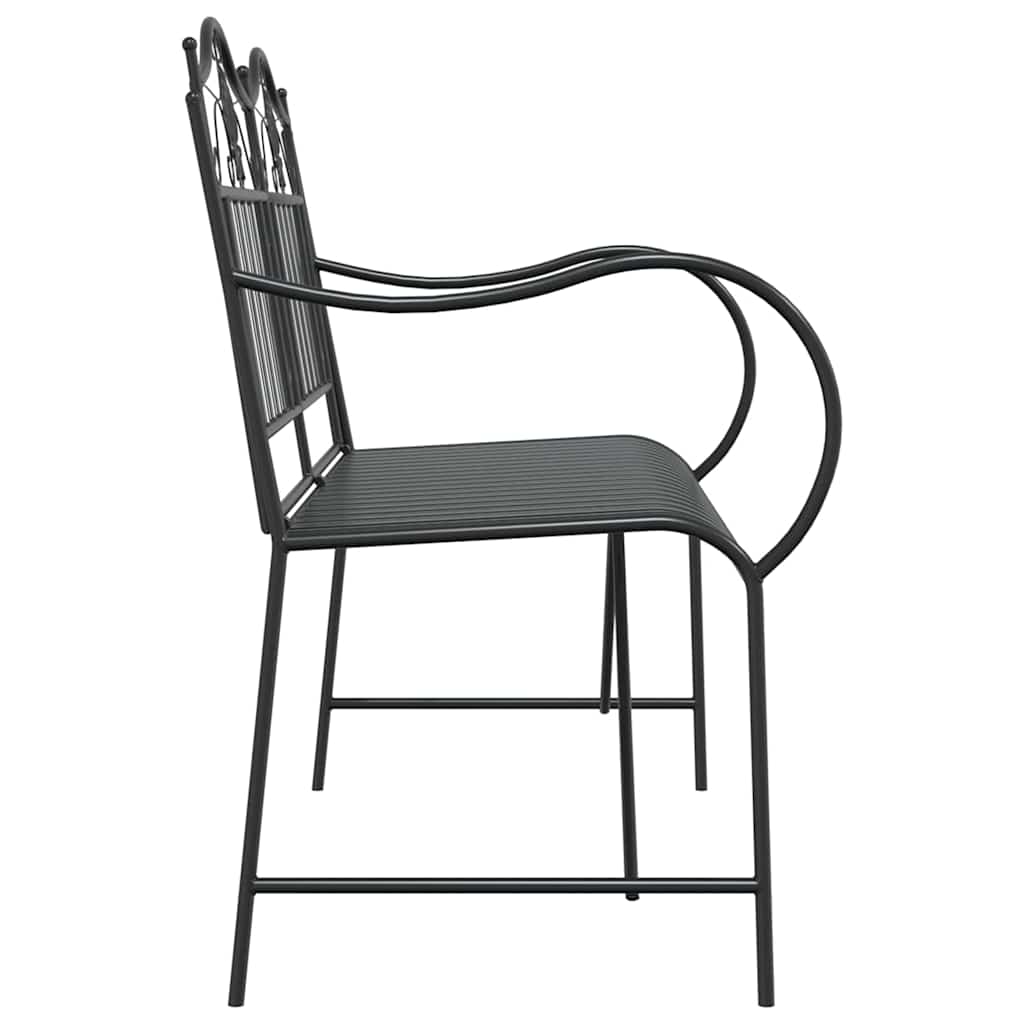 Vrtna klupa Crna 103,5 x 59 x 89 cm Čelik