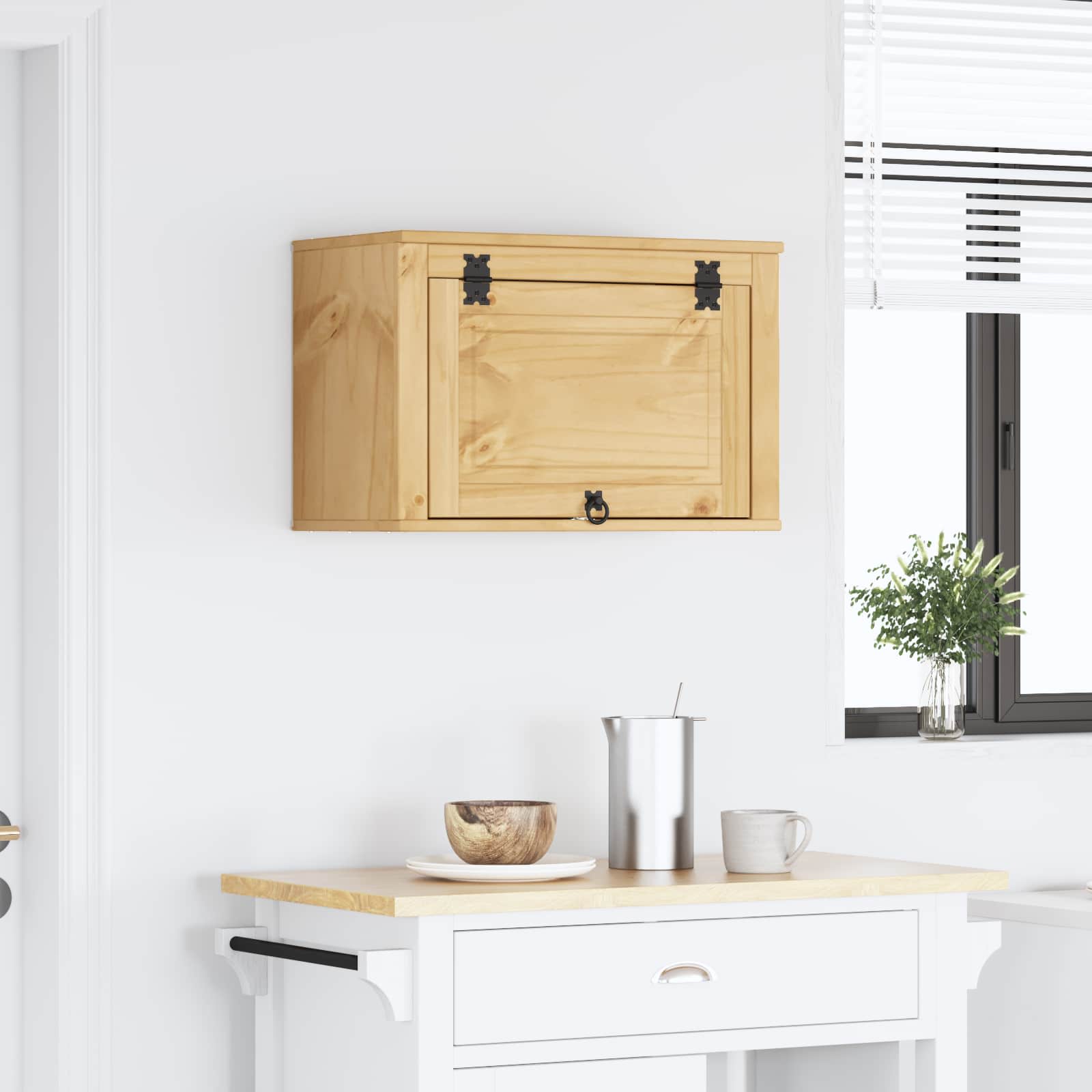 Cabinet SKI Medeno Smeđa 60 x 32 x 40 cm Čvrsto borovo drvo
