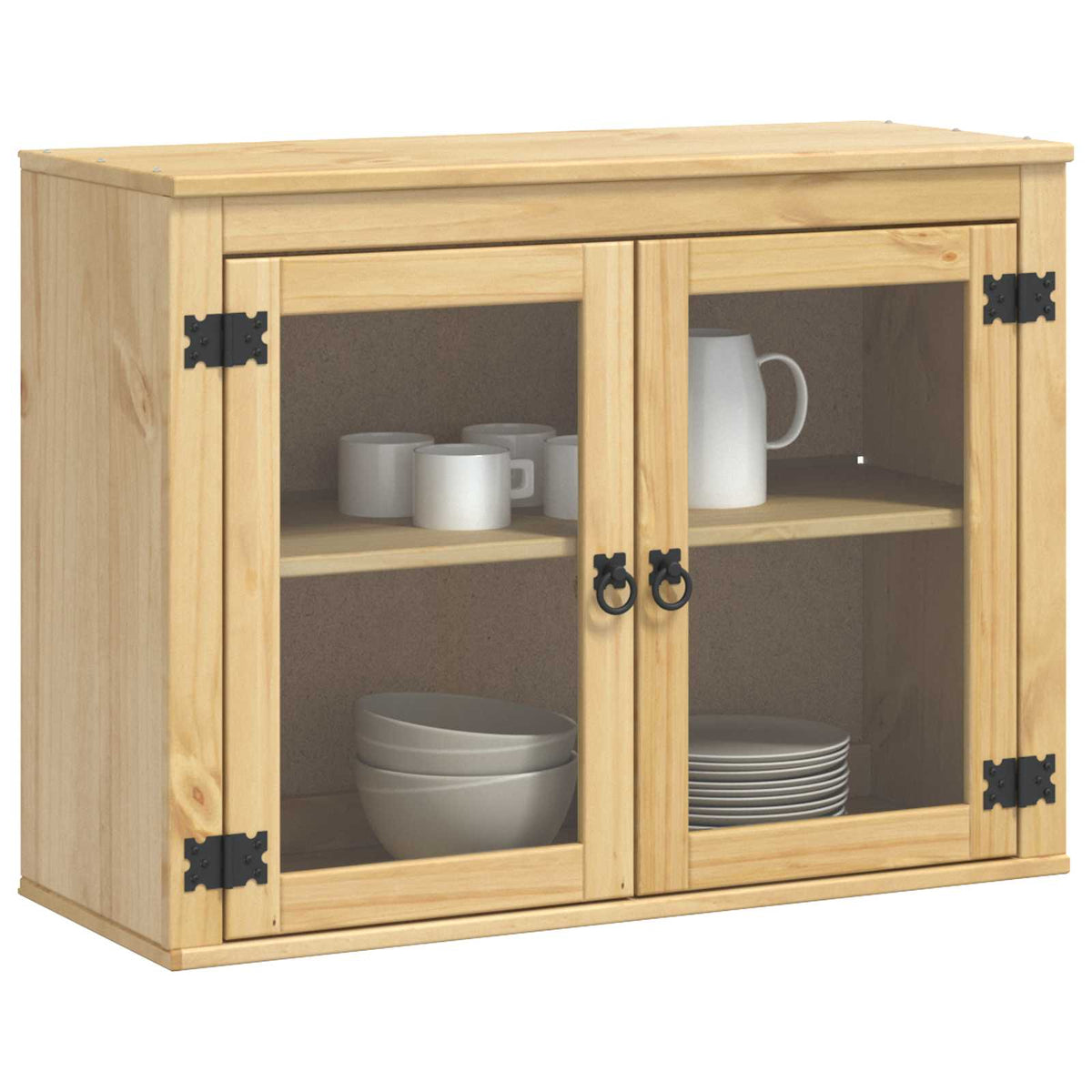 Cabinet SKI Medeno Smeđa 80 x 32 x 60 cm Čvrsto borovo drvo