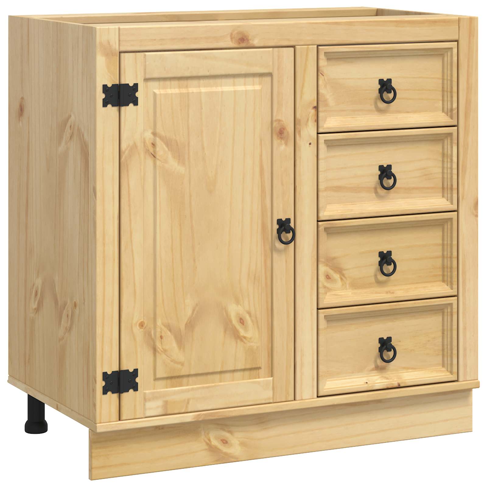 Cabinet SKI Medeno Smeđa 80 x 46 x 81 cm Čvrsto borovo drvo