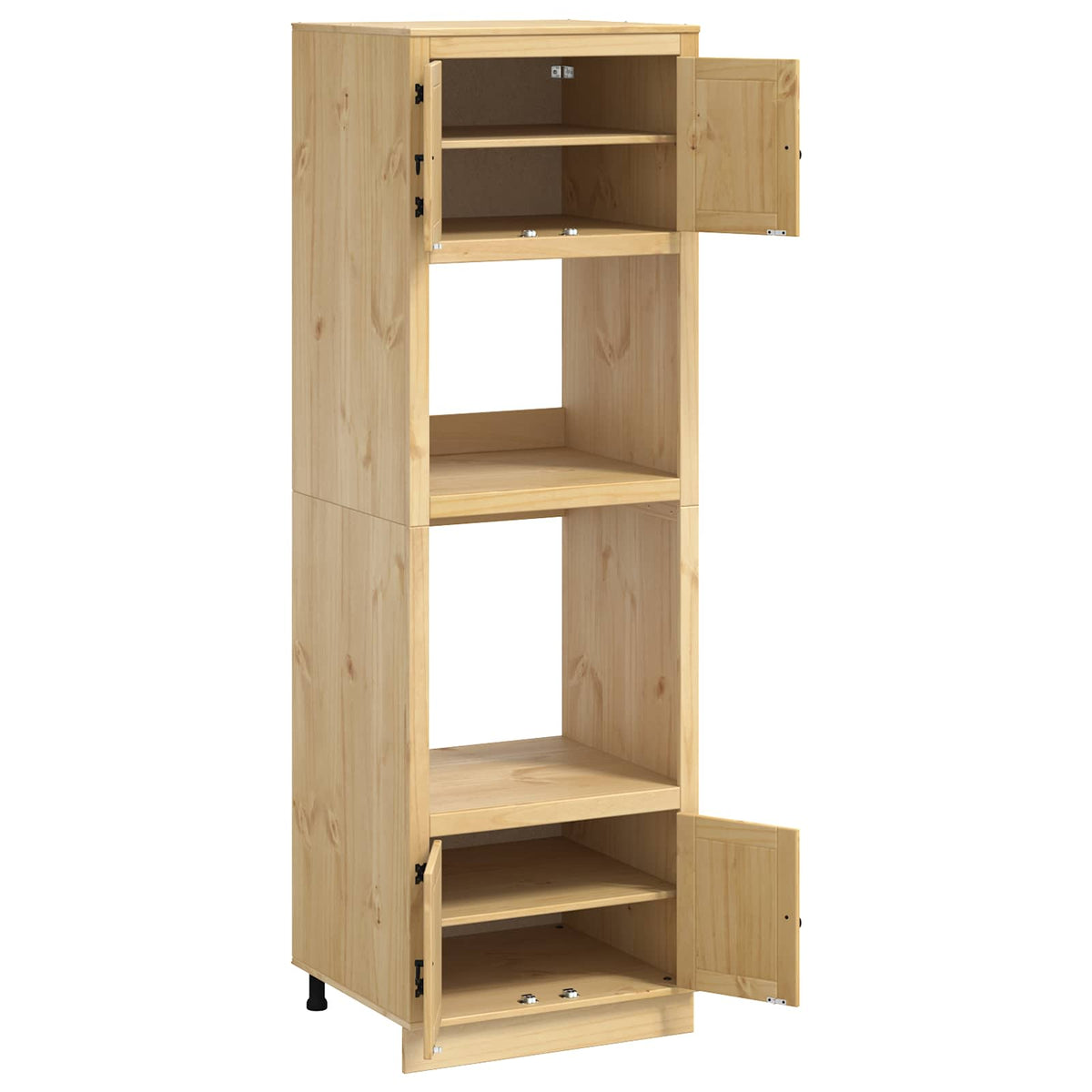 Cabinet SKI Medeno Smeđa 66 x 58 x 207 cm Čvrsto borovo drvo