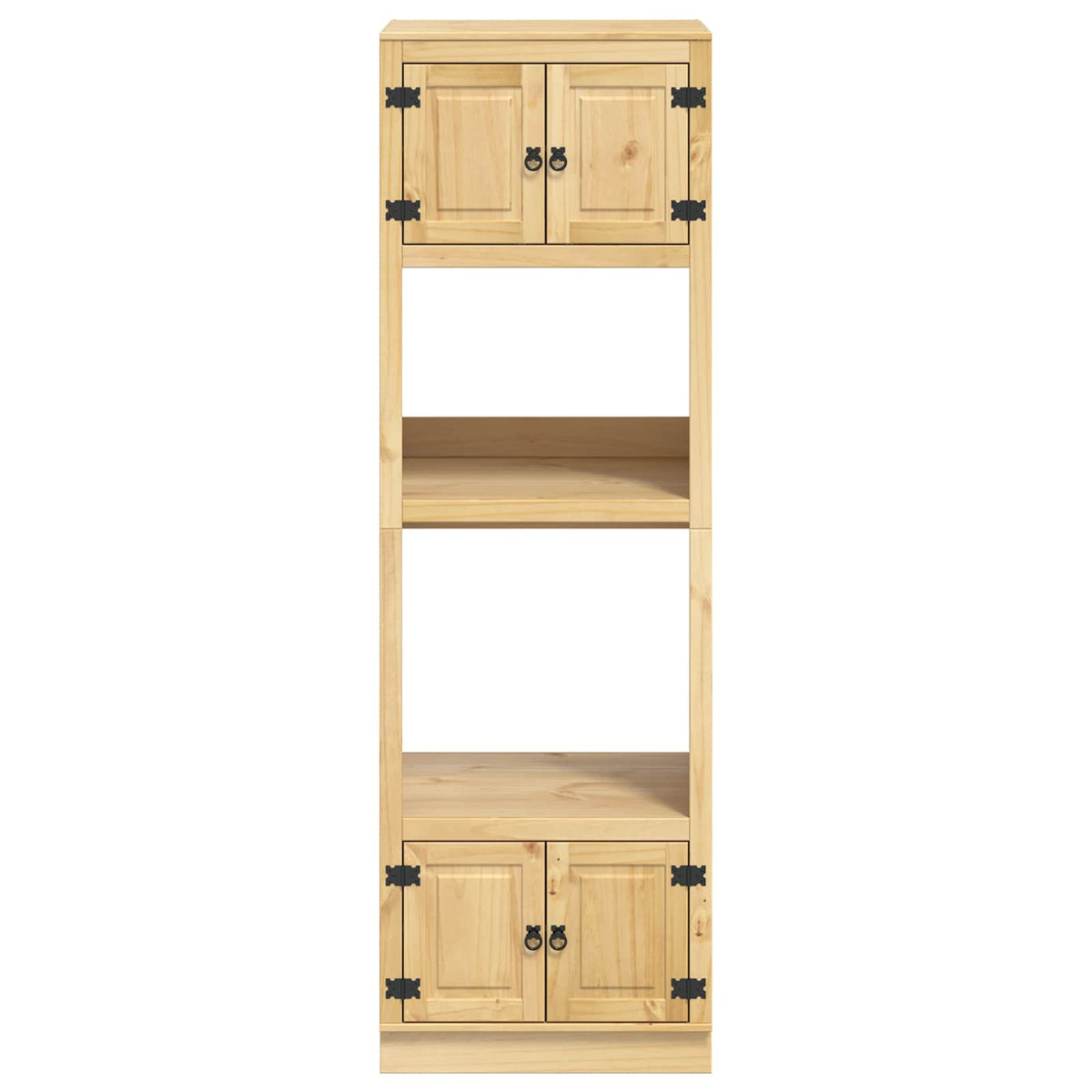 Cabinet SKI Medeno Smeđa 66 x 58 x 207 cm Čvrsto borovo drvo