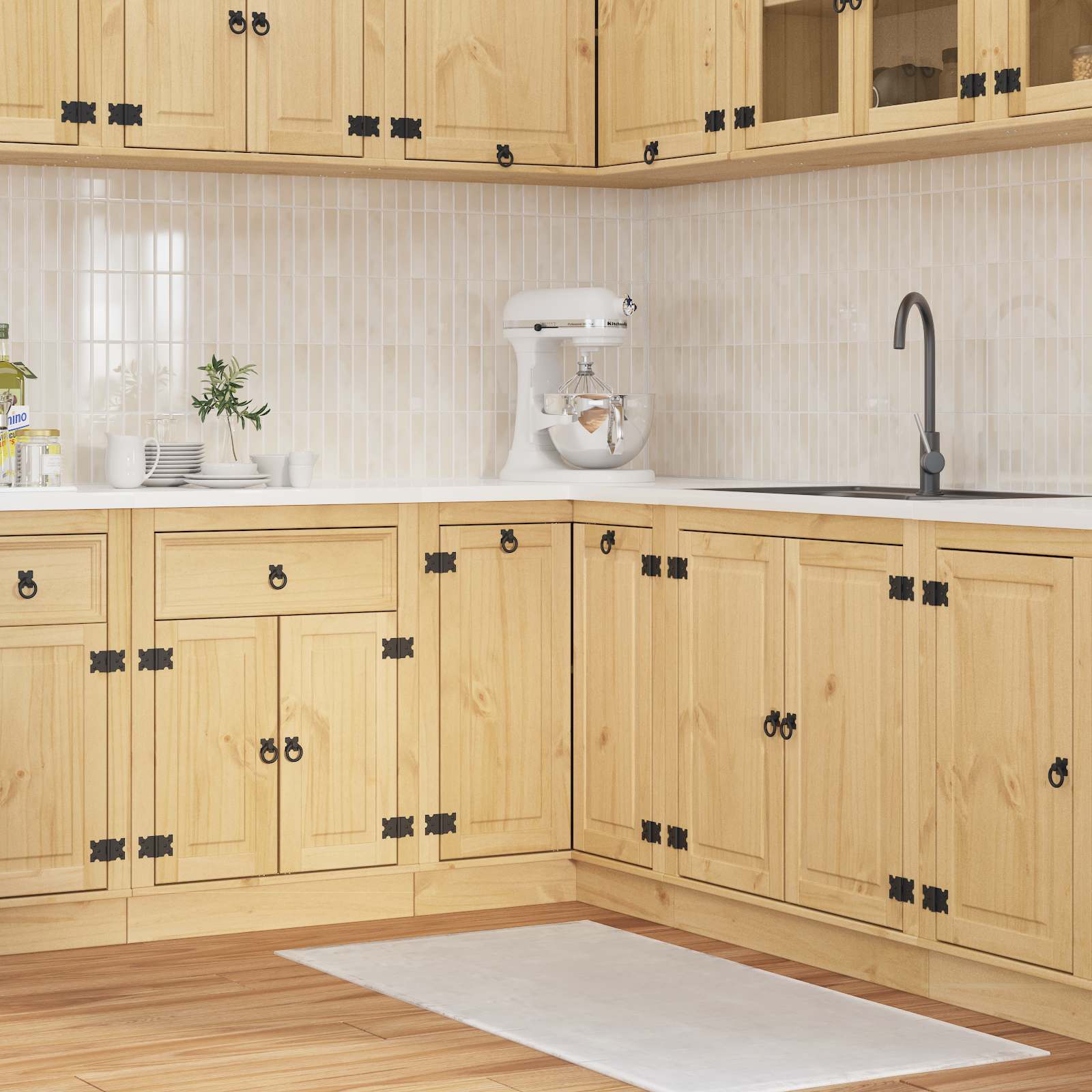 Cabinet SKI Medeno Smeđa 80 x 80 x 81 cm Čvrsto borovo drvo