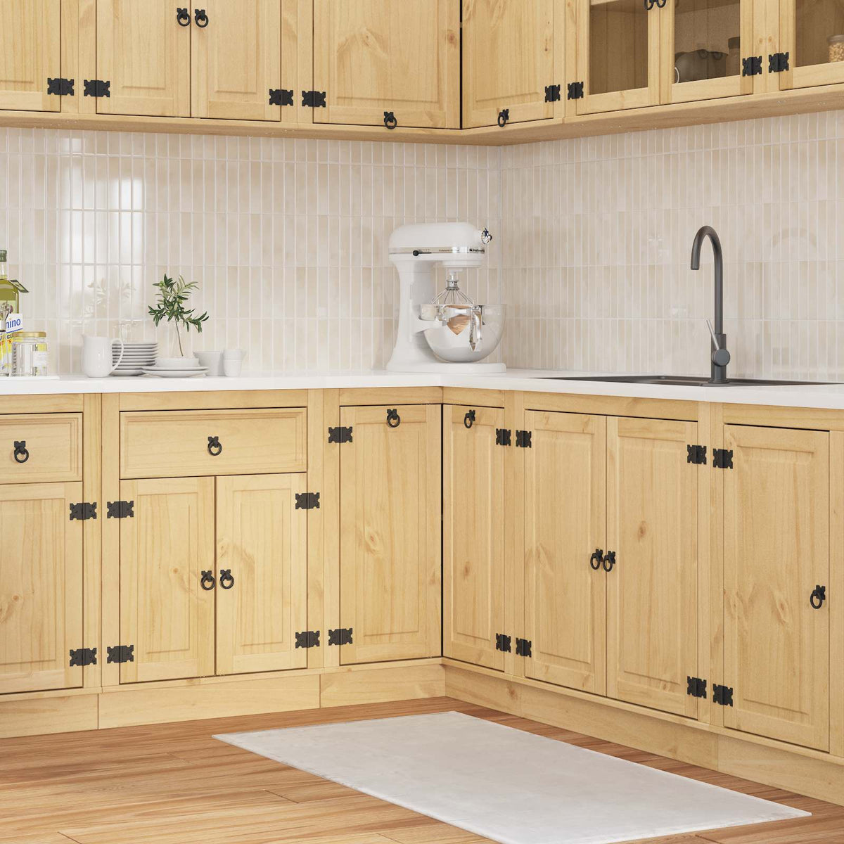 Cabinet SKI Medeno Smeđa 80 x 80 x 81 cm Čvrsto borovo drvo