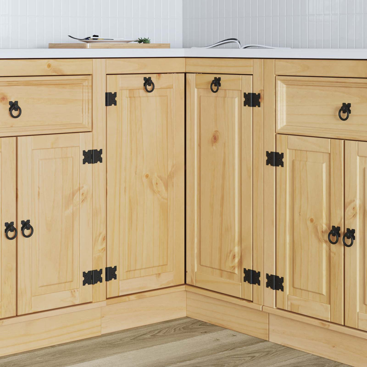 Cabinet SKI Medeno Smeđa 80 x 80 x 81 cm Čvrsto borovo drvo