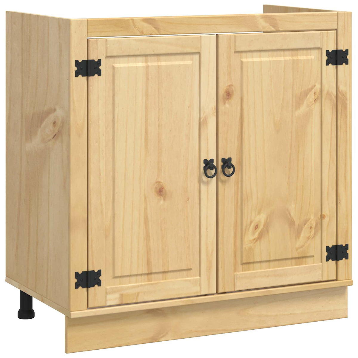 Cabinet SKI Medeno Smeđa 80 x 46 x 81 cm Čvrsto borovo drvo