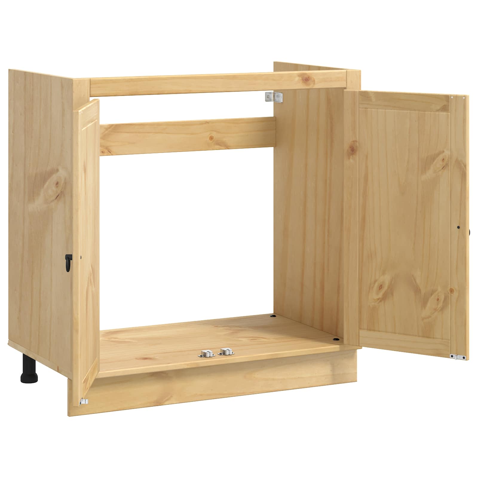 Cabinet SKI Medeno Smeđa 80 x 46 x 81 cm Čvrsto borovo drvo