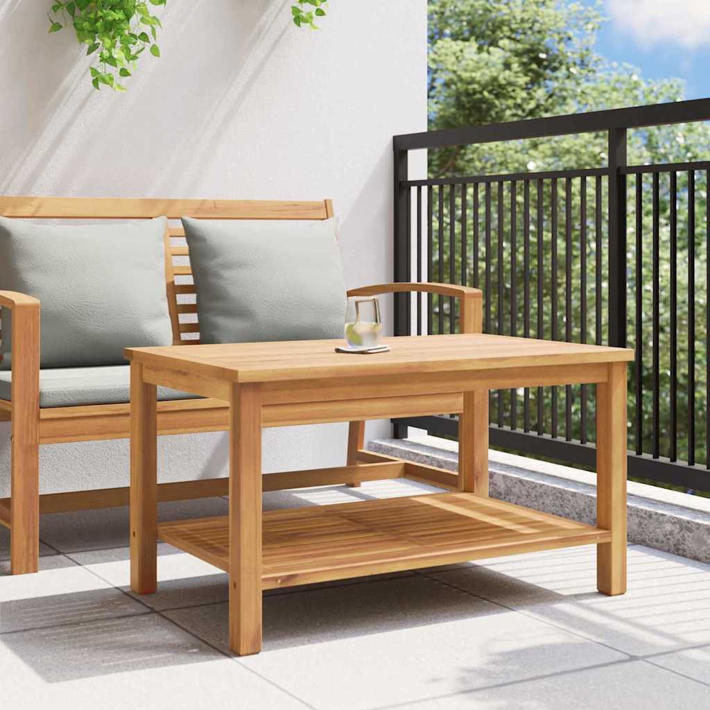 Kava Stol s pohranom Smeđa 90 x 50 x 45 cm Čvrsto teak drvo