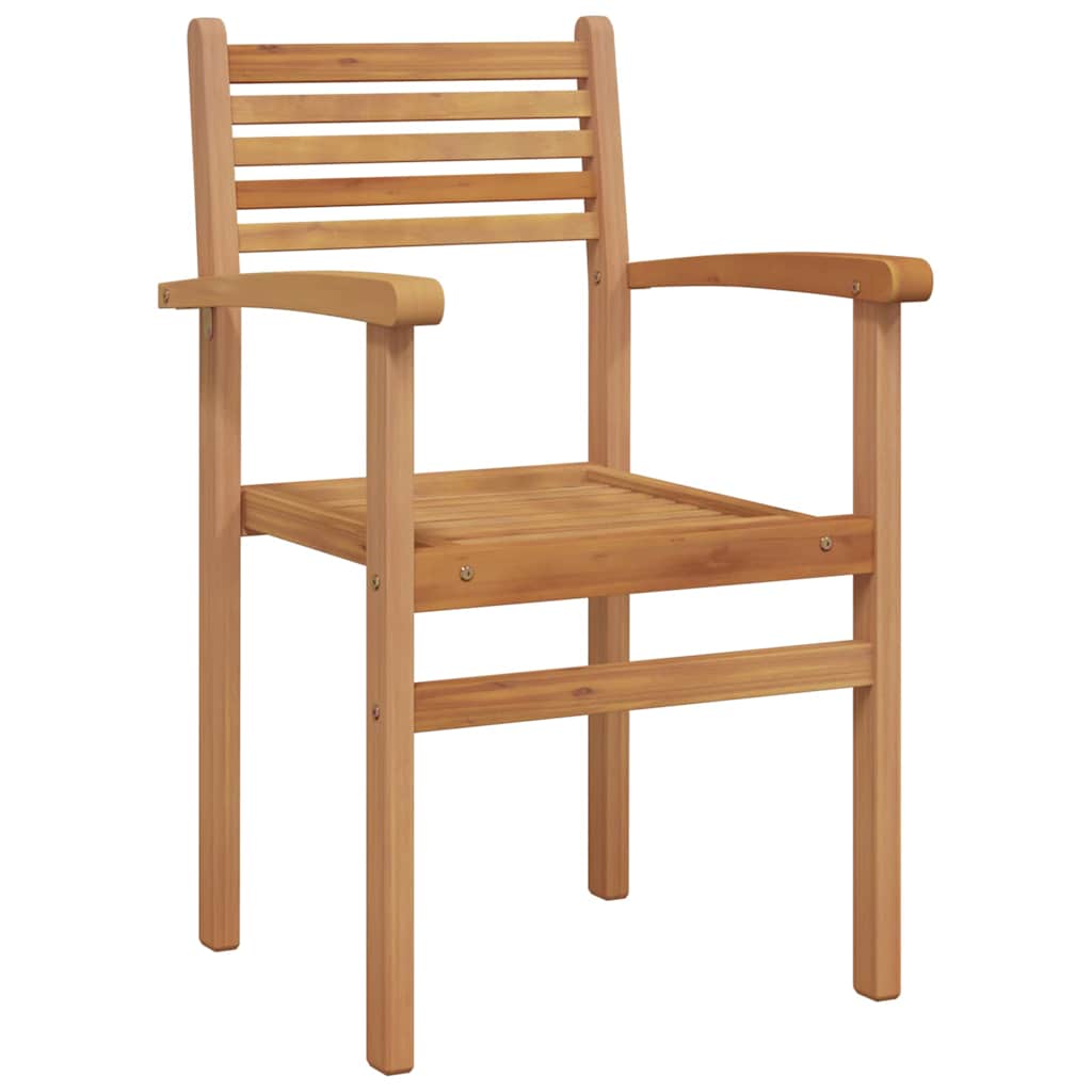 Stolica 4 pcs Smeđa 56 x 55 x 90.5 cm Čvrsto teak drvo