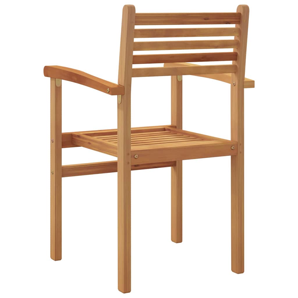 Stolica 4 pcs Smeđa 56 x 55 x 90.5 cm Čvrsto teak drvo