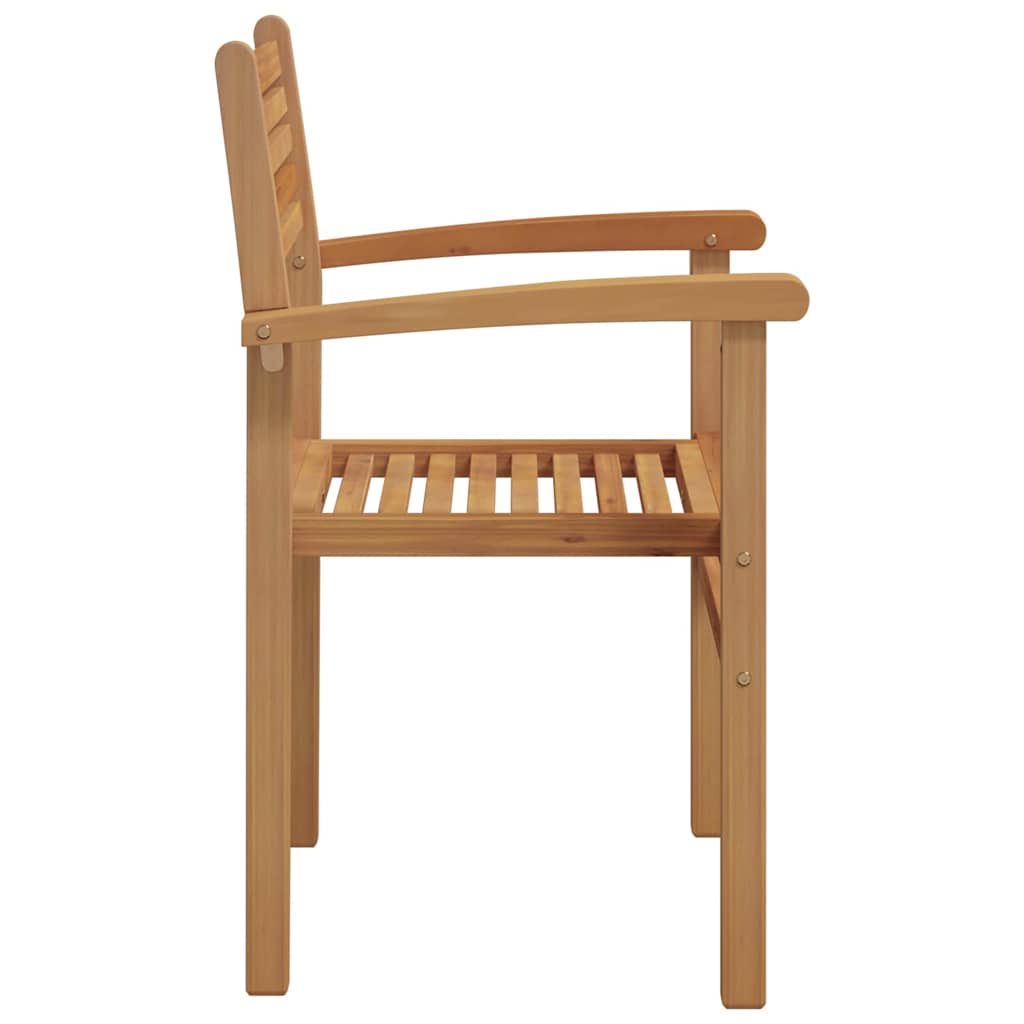 Stolica 4 pcs Smeđa 56 x 55 x 90.5 cm Čvrsto teak drvo