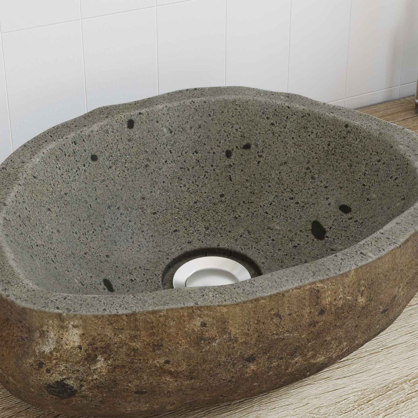 Umivaonik od riječnog kamena (30-37) x (25-30) x 12 cm