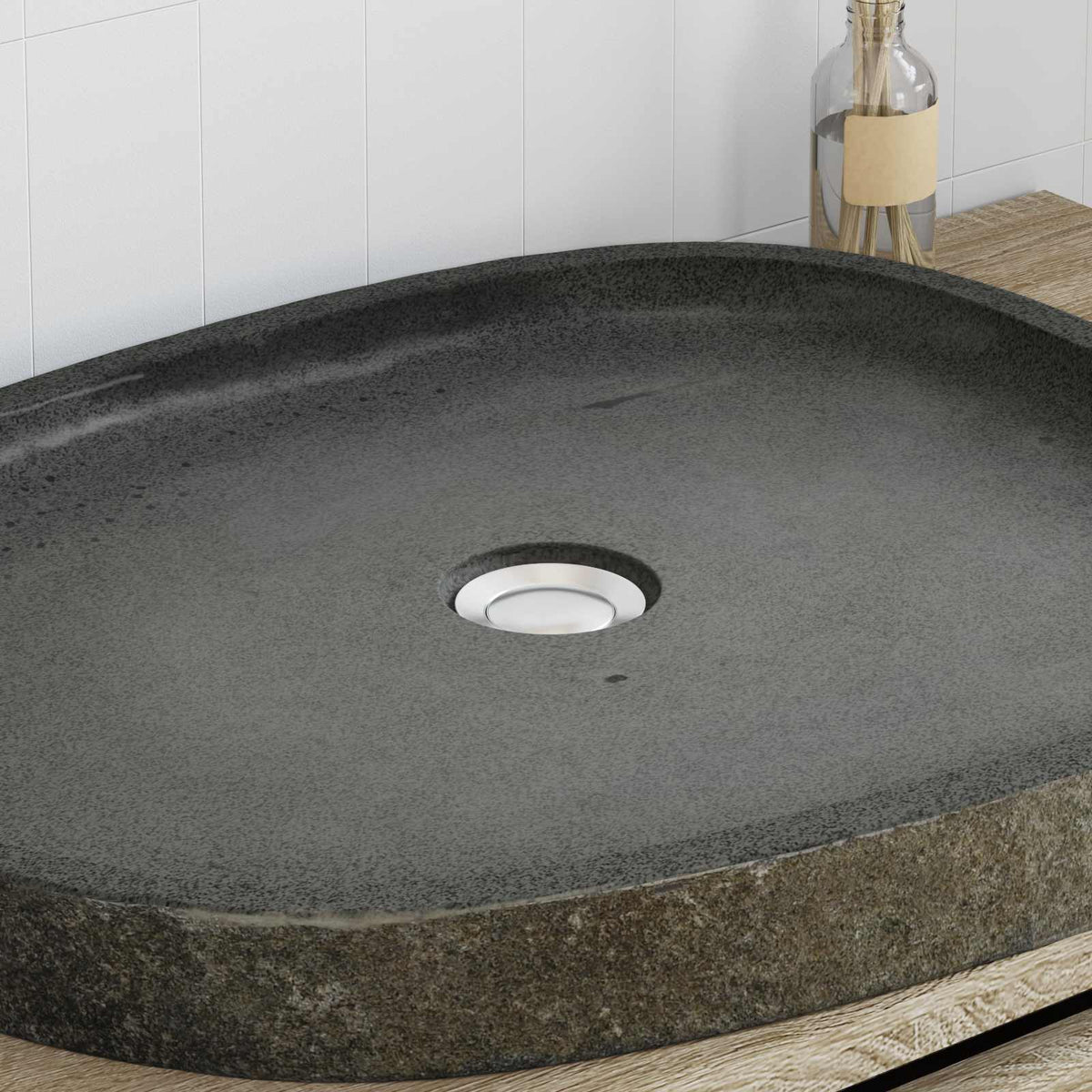 Umivaonik za pranje Siva 65 x 50 x 6 cm River Stone